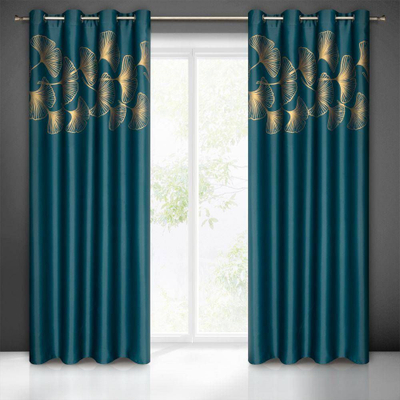 Perde dekorative MyBestHome HARMONIA BLACKOUT, 140x250cm, me unaza, ngjyrë turquoise