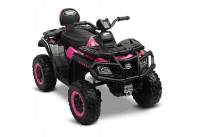 Електричен играчки автомобил Caretero Toyz Quad Rush, 4 мотори, со далечински управувач, розов