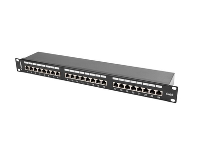 Panel rrjeti Lanberg PPS6-1024-B, 1U, 24xRJ-45 Cat 6, i zi