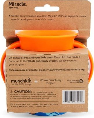 Gotë trajnimi Munchkin Miracle 360 WildLove, 177ml, me doreza, model orka