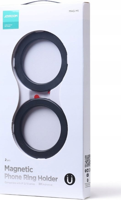 Unaza magnetike telefoni Joyroom JR-Mag-M1, set 2 copë, ngjitës 3M, e zezë