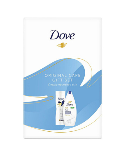 Set për trup Dove Original Deeply Nourishing, Xhel dushi 250ml + Qumësht për trup 250ml