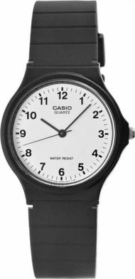 Ora dore Casio MQ-24-7BLLEG, analoge, rezistente ndaj ujit, e zezë