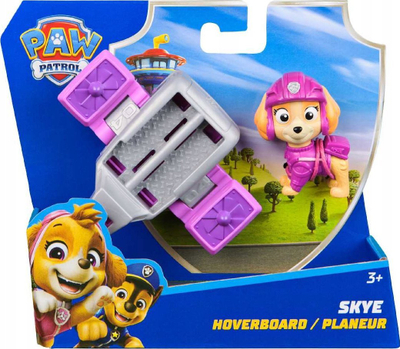 Lodër figurë PAW Patrol Skye Action Pups, me hoverboard, krahë të palosshëm, rozë