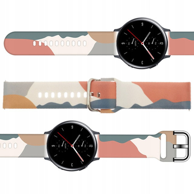 Rrip ore Hurtel Moro Band për Samsung Galaxy Watch 46mm, silikoni, dizajn camo, shumëngjyrësh