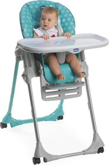 Karrige e naltë Chicco Polly Easy Tucano, skelet alumini, blu