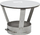 Kapak oxhaku Wade Ventilation Technology Chimney Roof, diametër 101–180 mm, gri