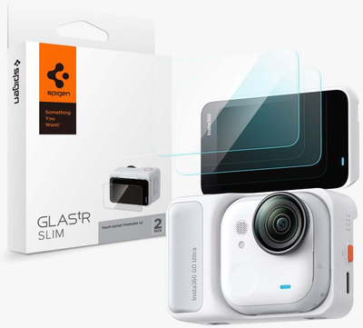 Mbrojtës ekrani Spigen Glas.tR Slim, 2 copë, për Insta360 Go Ultra, transparent