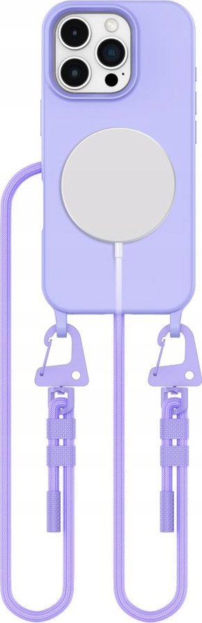 Mbrojtëse telefoni Tech Protect Magnecklace MagSafe për iPhone 16 Pro Max, TPU, me rrip, e zezë