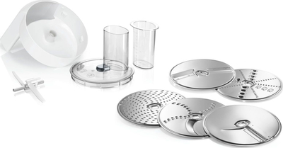 Set aksesorësh Bosch MUZ5VL1 Veggie Love, për MUM5, çelik inox, i bardhë