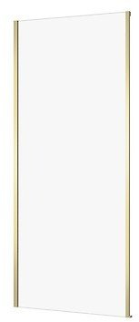 Derë dushi LARGA S164-063, 100x195 cm, xham transparent, profil ari mat