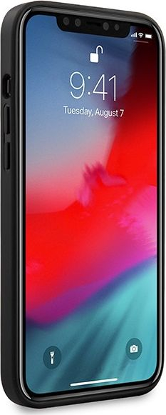 Mbrojtëse telefoni Ferrari On Track për iPhone 12 Pro Max, lëkurë e shpuar, e kuqe