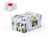 Kuti dhuratash Christmas B-V005-AL, karton 1.5mm, 16x10x8cm, shumëngjyrëshe