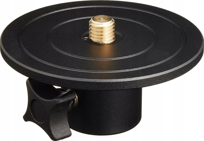 Adaptor tripod Manfrotto 324 Survey Plate, diametër 124 mm, filetë 5/8", i zi