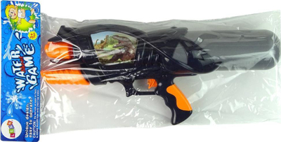 Pistolete me uj Leantoys Water Gun Garden Rifle, 1100 ml, dinosaurusha, e zezë gri portokalli