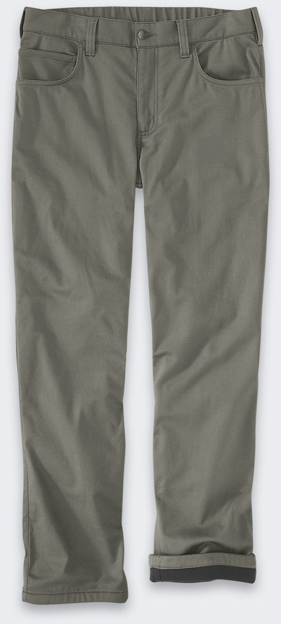 Pantallona Carhartt Force Straight Lined, stof, W40 L34, ngjyrë ulliri