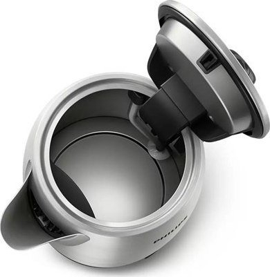Ibrik elektrik Philips Viva Collection HD9353/90, 1.7L, inox, argjendtë
