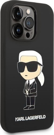 Kapak telefoni Karl Lagerfeld KLHCP14XSNIKBCK, për iPhone 14 Pro Max, silikon, i zi