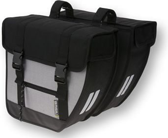 Çantë për biçikletë Basil TOUR XL 40L, e zezë/ e argjendtë