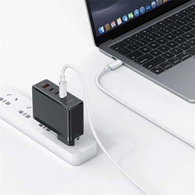 Kabllo karikimi USAMS Cloud Series US-SJ660, Type-C në Type-C, 100W PD, 1.2m, e bardhë