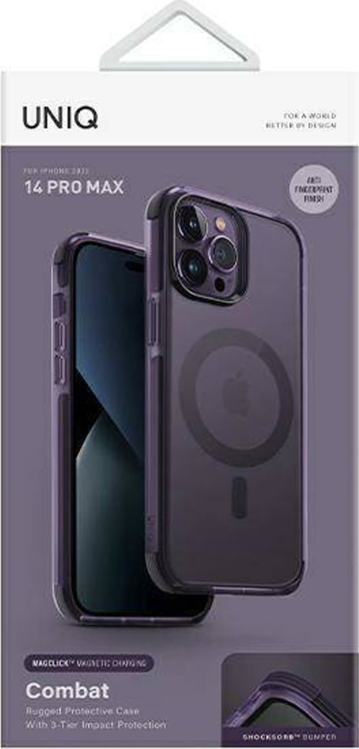 Kllëf telefoni Uniq Combat MagClick, për iPhone 14 Pro Max 6.7", MagSafe, lejla