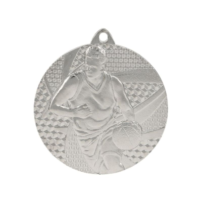 Medalje basketbolli Tryumf MMC6850/S, metal, 50mm, argjendi