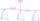 Llambë tavani Eko-Light Alice, 3x60W, e bardhë/ rozë