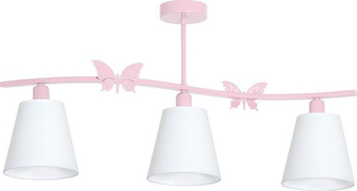Llambë tavani Eko-Light Alice, 3x60W, e bardhë/ rozë