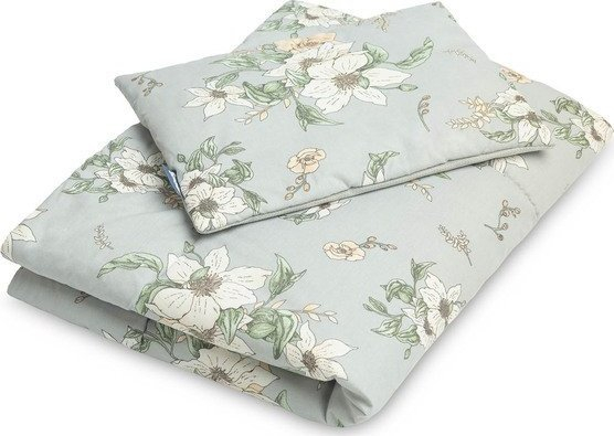 Set Velvet për krevat bebe Sensillo Lilia, për krevat standard, gri