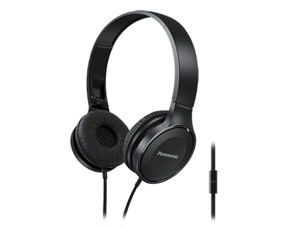Слушалки Panasonic RP-HF100ME-K, на уво, со кабел, црни