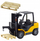 Lodër forklift me dritë edhe zë, me pirunë lëvizës, ngjyrë e verdhë