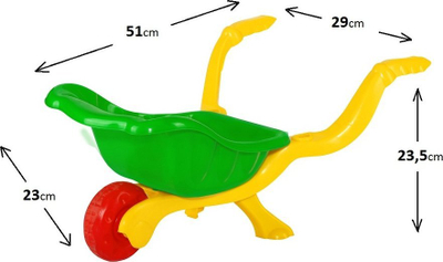 Karrocë loje Baczek Wheelbarrow, për fëmijë, plastike, shumëngjyrëshe
