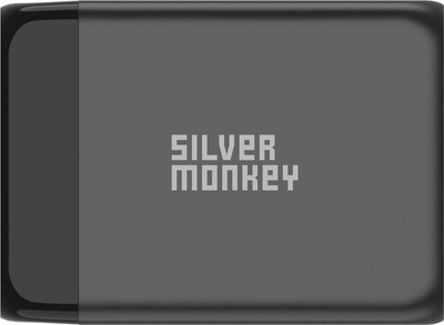 Karikues GaN Silver Monkey SMA155, 200W, 3x USB-C PD, USB-A QC 3.0, i zi