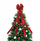 Fjongo zbukuruese për pemë CHRISTMAS TREE BOW, 33x130cm, e kuqe me ar