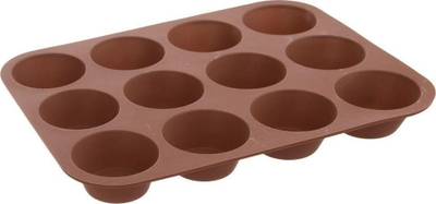 Kallëp silikoni për muffin, 12 vende, jo ngjitës, shumëngjyrësh