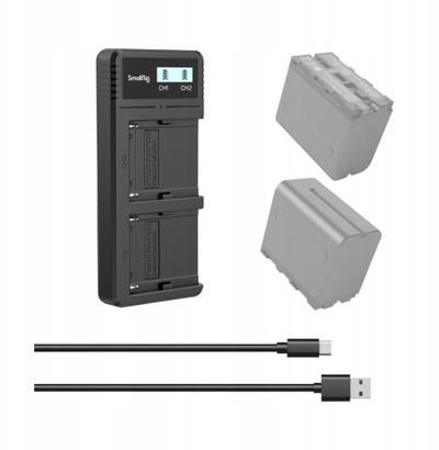 Karikues SmallRig 4086 për bateri NP-F970, për 2 bateri