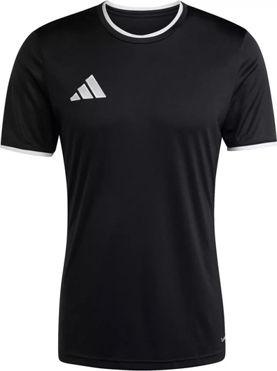 Bluzë futbolli adidas Entrada 22, material poliestër, me mëngë të shkurtra, e zezë