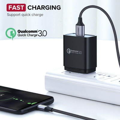 Kabllo USB Ugreen, USB-A në microUSB, 0.25 m, e zezë