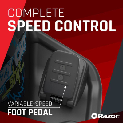 Go-kart elektrik Razor Crazy Cart Shift Lightshow, me litium, 8 mph, i zi