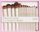 Set furçash grimi Jessup Makeup Lover Collection II, 14 copë, fibra sintetike, ngjyrë krem