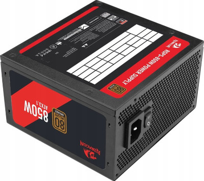 Напојување за компјутер Redragon GC-PS030, 850W, 80 Plus Bronze, ATX 3.1, црно