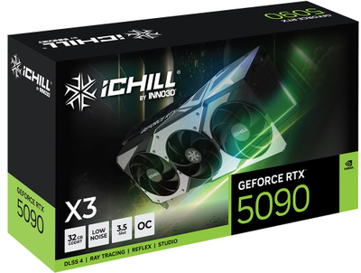 Kartë grafike INNO3D GeForce RTX 5090 iChill X3, 32GB GDDR7, RGB