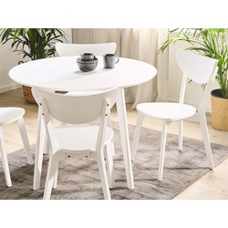 Set karrigesh ngrënie Beliani Roxby, 2 copë, dru MDF, të bardha