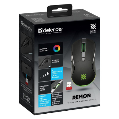 Maus gaming Defender Demon GM-534, wireless, 3200DPI, i zi