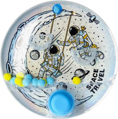 Lojë me ujë dore Space Round, 10 cm, shumëngjyrëshe