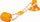 Lodër gome për qen Duvo+ 12425, me kapëse thithëse dhe litar, portokalli