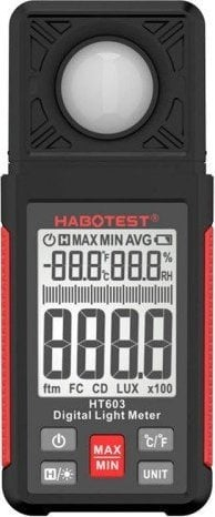 Мерач на светлина Habotest HT603, дигитален, до 100000 LUX, портокалов
