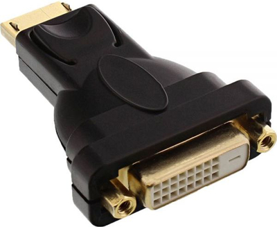 Adapter video InLine 17199J, DisplayPort në DVI-D, 4K, i zi