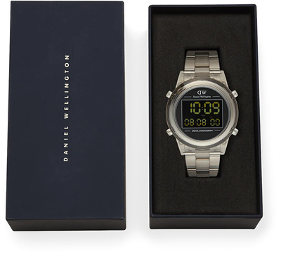 Orë për meshkuj Daniel Wellington Retro Digital Light Gray DW00100766, e hirtë
