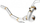 Downpipe RM Motors për Audi A3 VW Golf V Seat Altea Leon, 2.0 TDI 140HP, 63.5mm, çelik inox